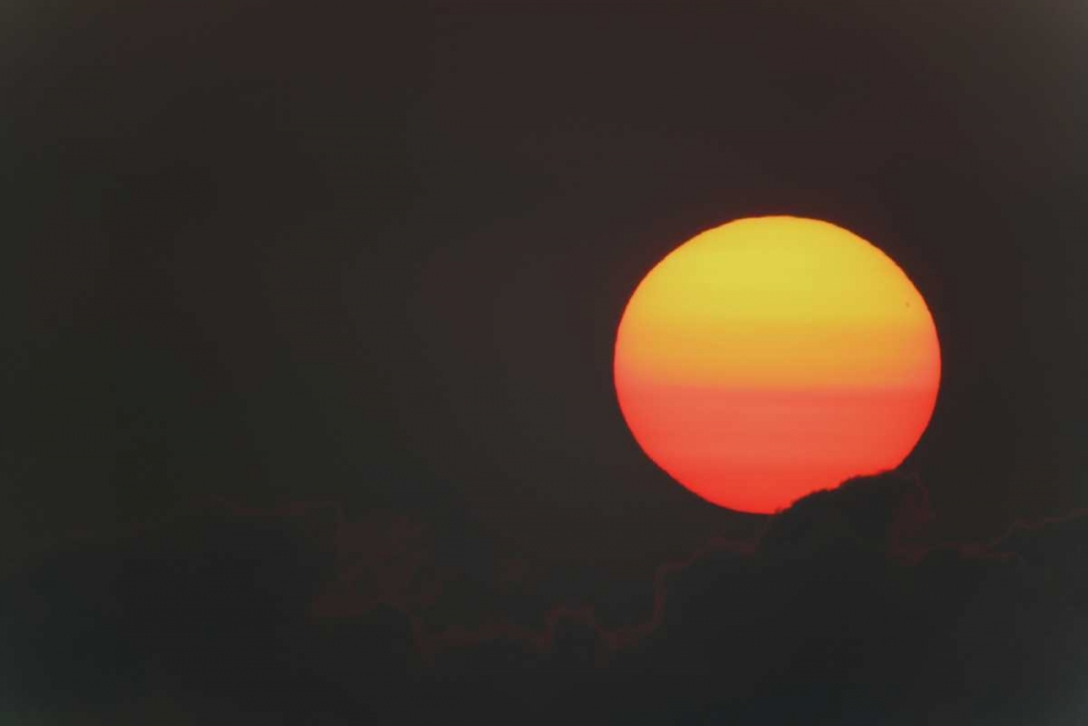 FL, Blue Cypress Lake Sunrise globe with clouds